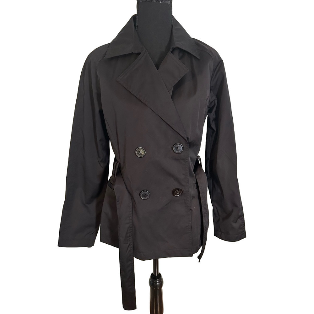 NEW EXPRESS BLACK BUTTON DOWN TIE WAIST JACKET